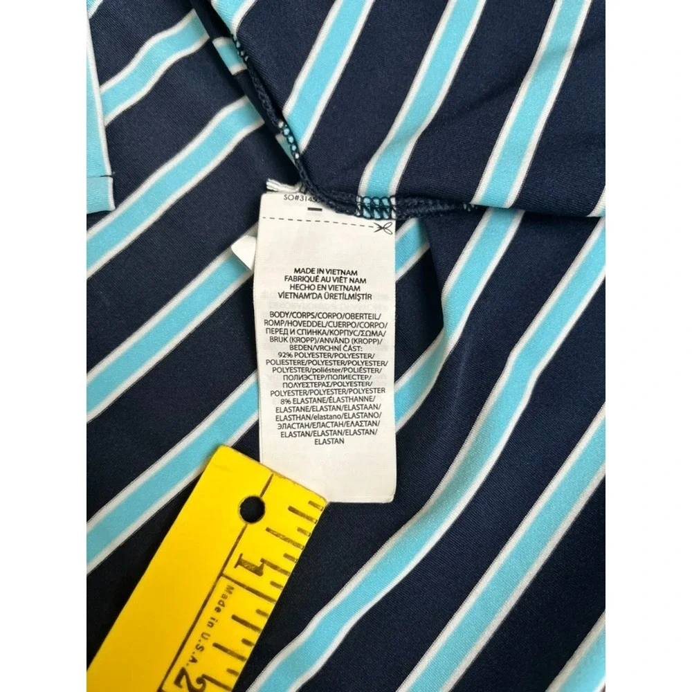 RLX  Ralph Lauren Wicking Polo‎ Shirt Mens  Blue White Striped  Size XL